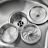 Chậu rửa hai hố chìm sử dụng inox 304 không rỉ