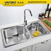 Chậu rửa bát hai hố chất liệu Inox 304 cao cấp