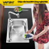 Chậu rửa bát 1 hố Inox304 kèm vòi rửa đa năng cho căn hộ nhỏ VNM-4137