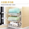 Giá treo bát đĩa có khay thoát nước gắn tường nhà bếp chất liệu inox304 VNM-2525