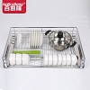Giá xong nồi bát đĩa 2 tầng chất liệu Inox kèm day giảm chấn VNM-BKL2