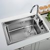 Chậu rửa bát 1 hố sử dụng Inox 304 không rỉ kèm chậu nhỏ rửa rau quả