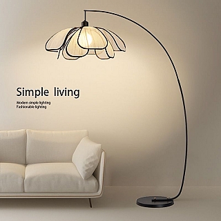 Đèn sàn trang trí phòng khách phong cách retro wabi-sabi Mỹ kiểu hình bông hoa VNM-L21225