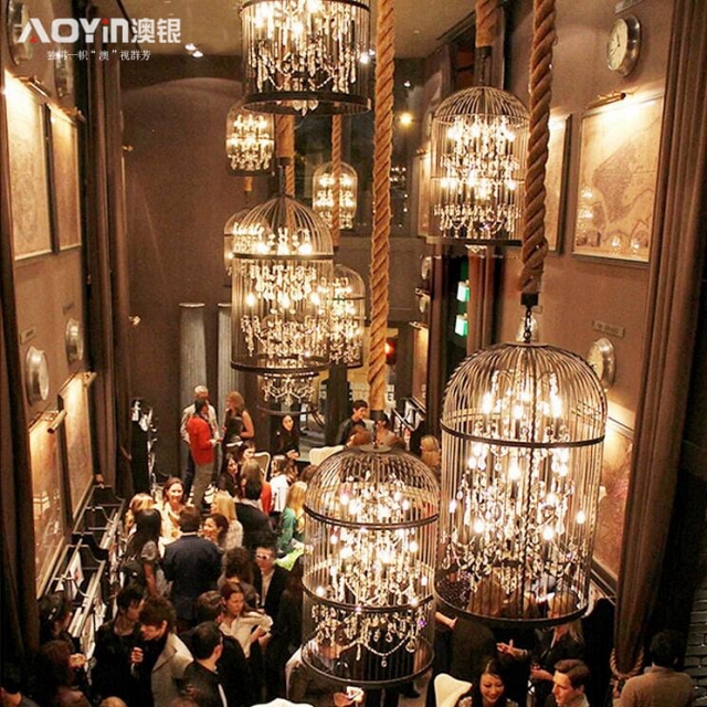 Đèn thả trang trí nhà hàng quán bar kiểu lồng chim cổ điển VNM-D11118