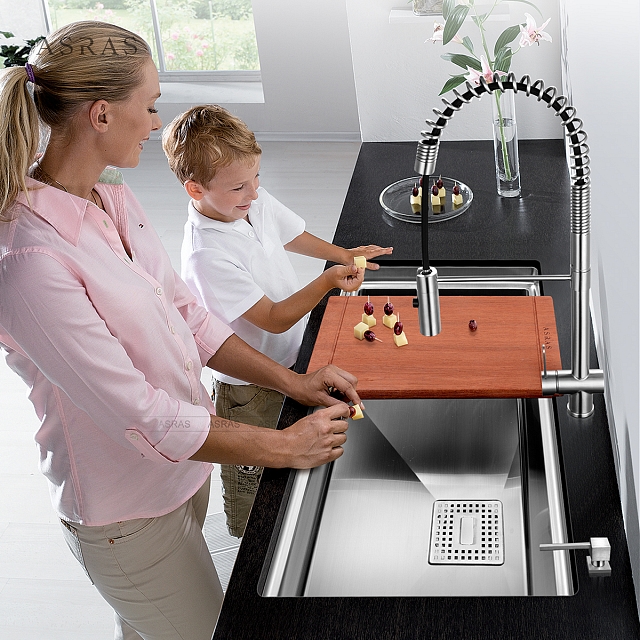 Chậu rửa bát chất liệu inox304 dây rút kéo dài VNM-ARAS-1393