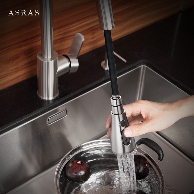 Vòi rửa bát với có dây kéo dài inox 304 chuyển đổi vòi sen VNM-ARAS-4539