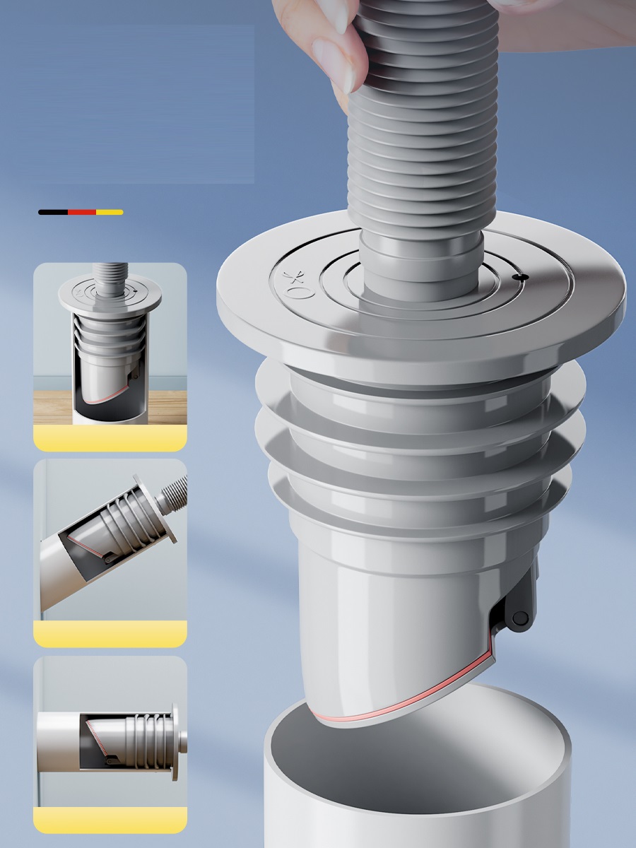 Nút silicone bịt lỗ thoát nước ngăn mùi hôi chặn côn trùng chống trào ngược với lẫy van xa một chiều VNM-2425