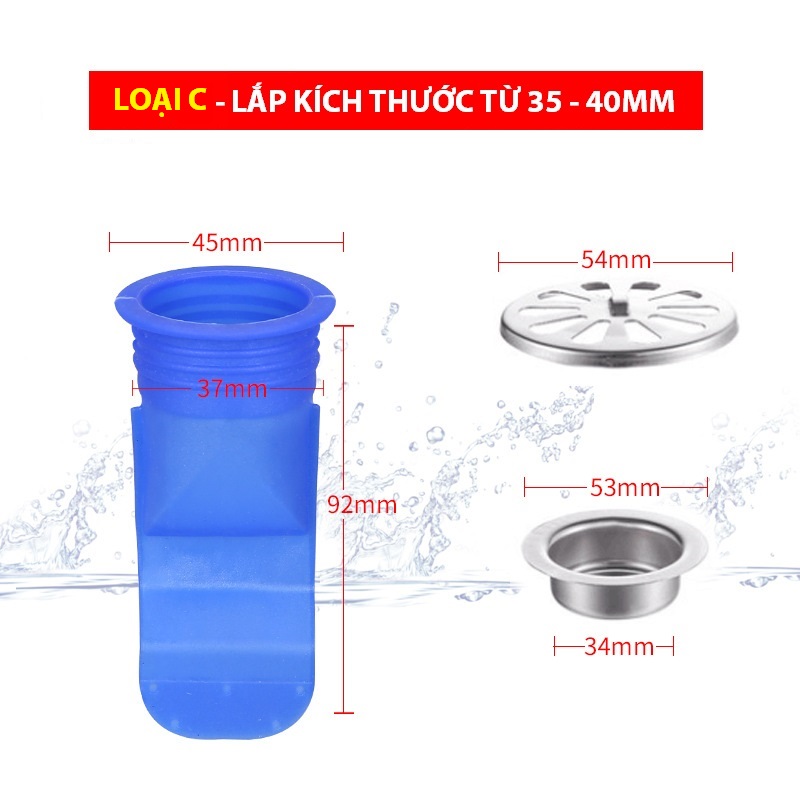 Phụ kiện ga thoát sàn túi Silicone khử mùi hạn chế vi khuẩn VNM-G1122 